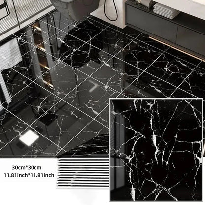 Vinyluxe Peel & Stick Tiles | Waterproof Vinyl, Slip-Resistant, Set of 5 5