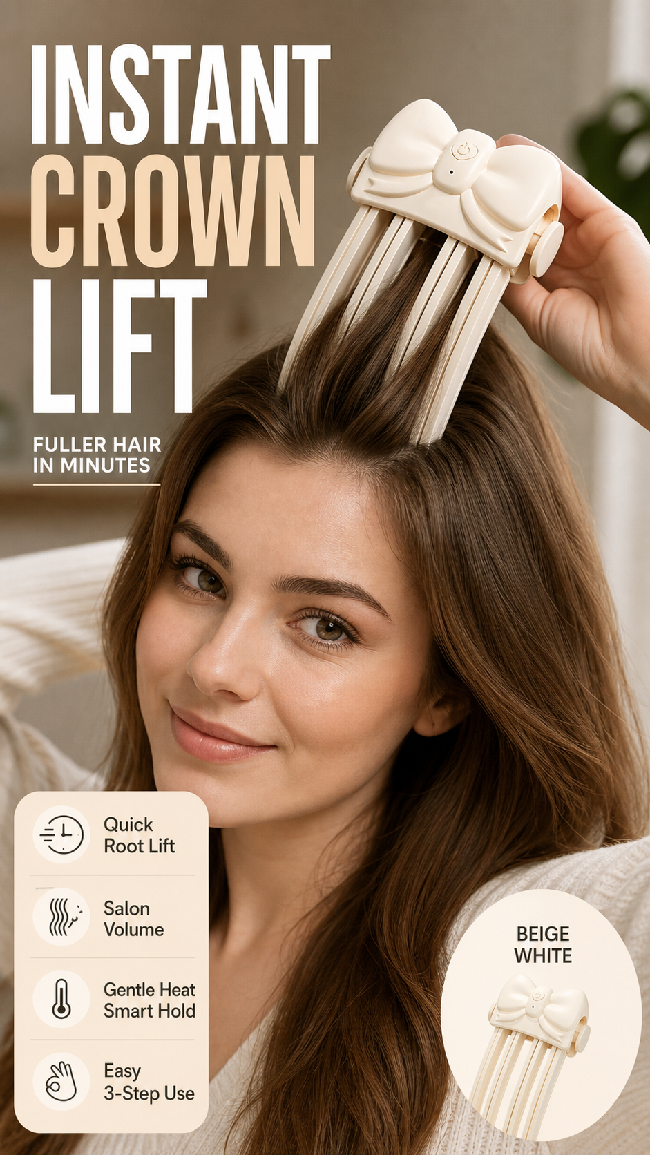 Viora Lift Clip | Wireless Heated Volume Enhancer for Fine Hair 4