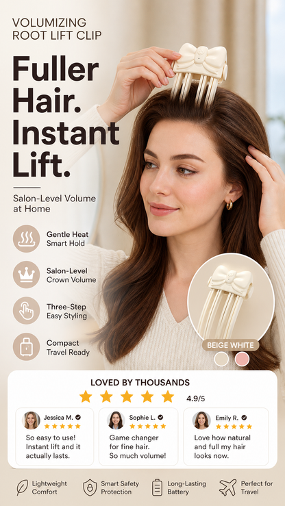 Viora Lift Clip | Wireless Heated Volume Enhancer for Fine Hair 6