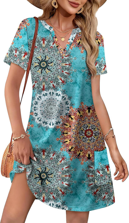 Viva Hawaiian Dress | Women's Casual Midi with Pockets, Lightweight Fabric 3