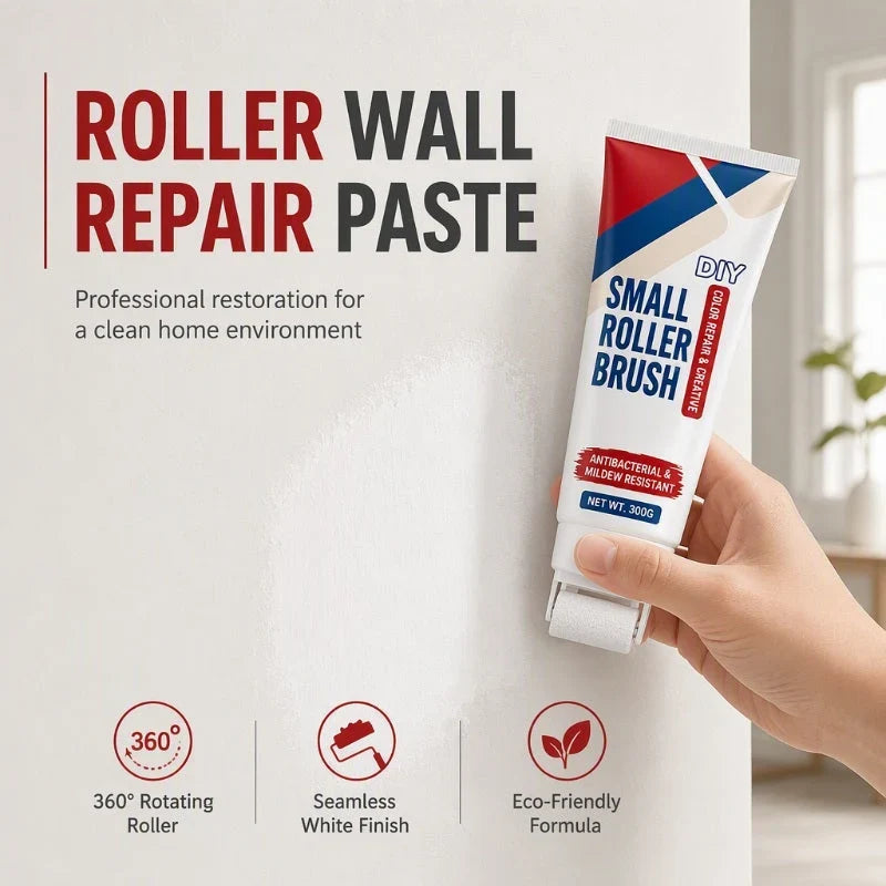 Wallo Waterproof Wall Repair Paste | Integrated Roller Brush, Easy Application 1