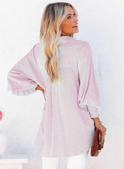 Willa Striped Shirt | Casual Long Sleeve, Lightweight Cotton Blend 2