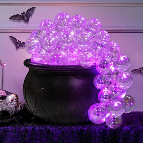 Wisp Witch Cauldron | DIY Halloween Decoration with Twinkling Lights, Customizable Design 0