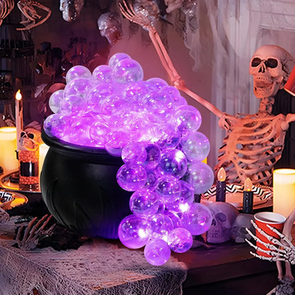 Wisp Witch Cauldron | DIY Halloween Decoration with Twinkling Lights, Customizable Design 1