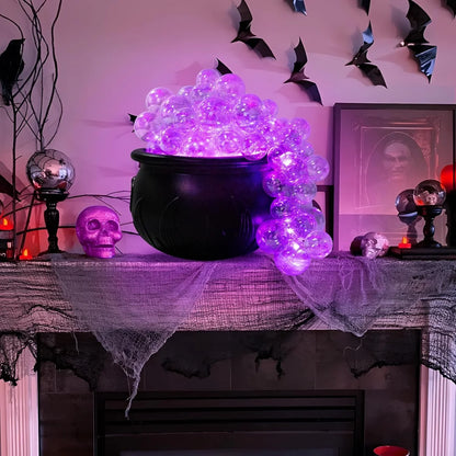 Wisp Witch Cauldron | DIY Halloween Decoration with Twinkling Lights, Customizable Design 3