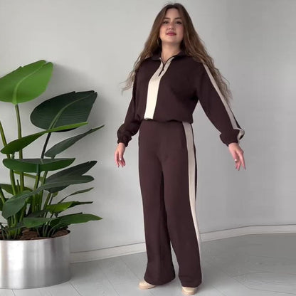 Zara Zipper Lapel Set | Chic Color Block Design 5