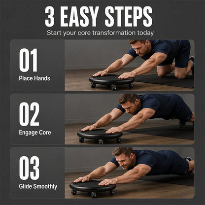 Aero Abdominal Roller Wheel | Ultra-Stable Design with Knee Mat for Core Workouts - Hartwella