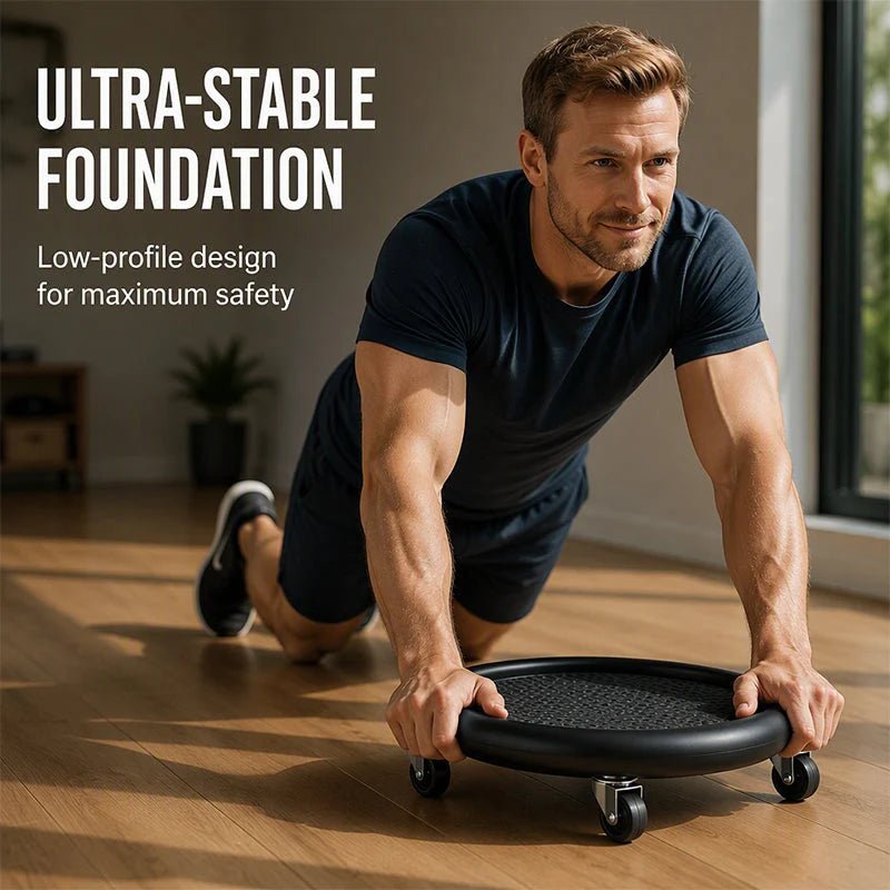Aero Abdominal Roller Wheel | Ultra-Stable Design with Knee Mat for Core Workouts - Hartwella