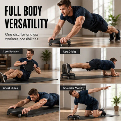 Aero Abdominal Roller Wheel | Ultra-Stable Design with Knee Mat for Core Workouts - Hartwella