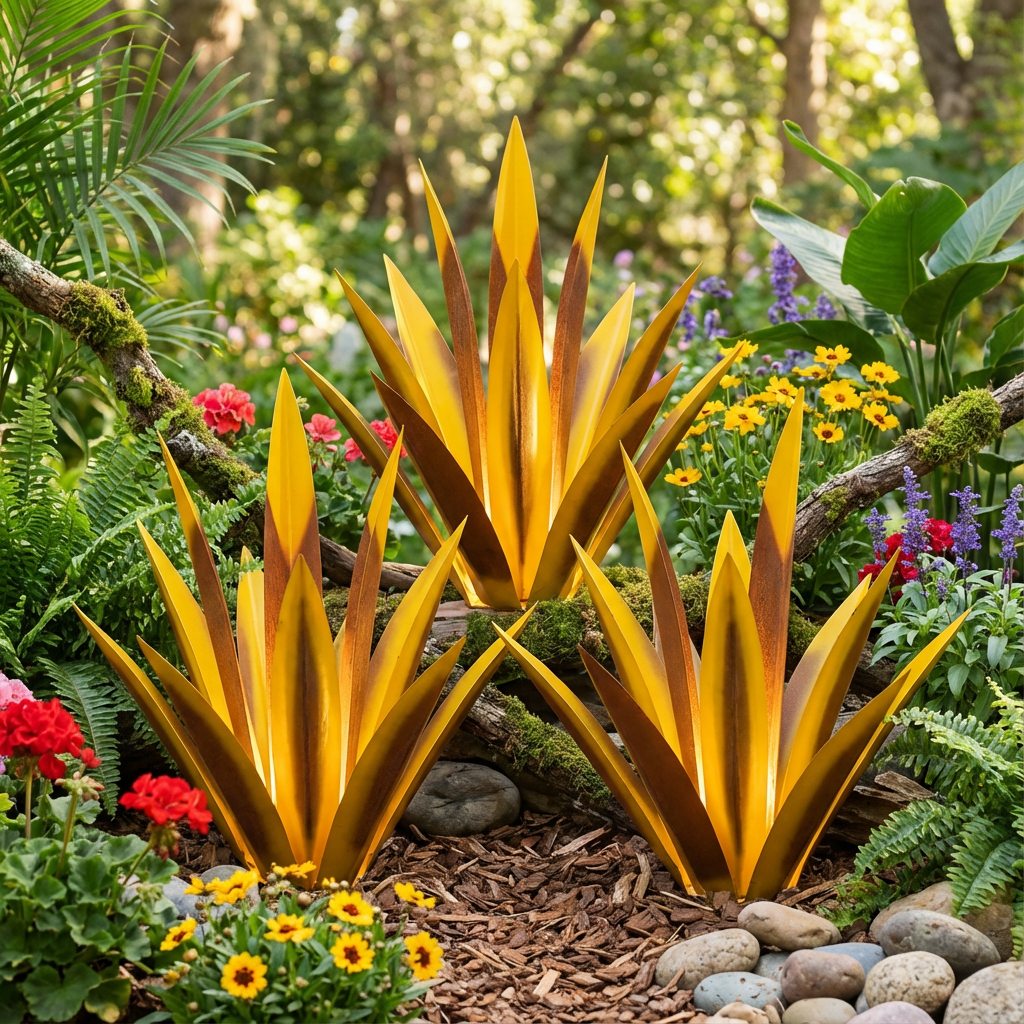 Aero Agave Garden Decor | Waterproof Solar LED Outdoor Ornament - Hartwella