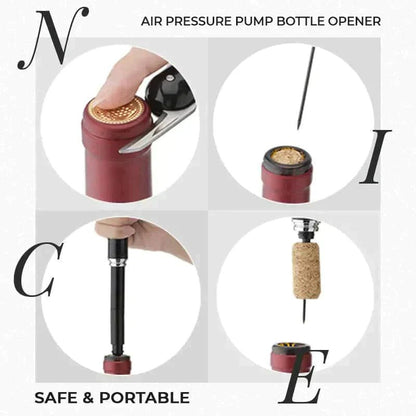 Aero Bottle Opener | Efficient Air Pressure Design, Compact & Portable - Hartwella
