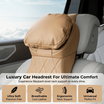 Aero Car Headrest | Ergonomic PU Leather Support - Hartwella