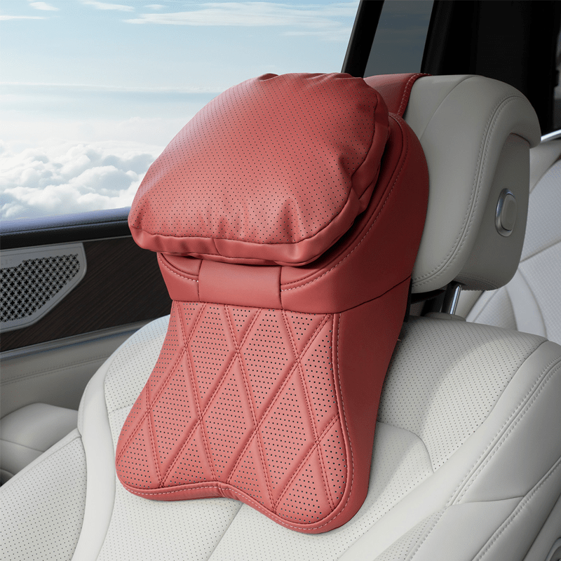 Aero Car Headrest | Ergonomic PU Leather Support - Hartwella