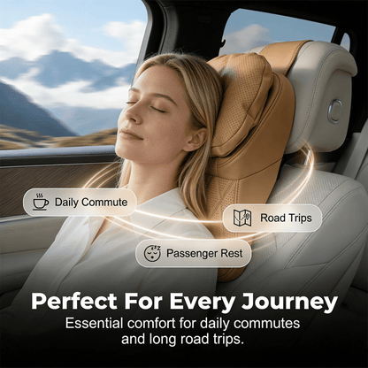 Aero Car Headrest | Ergonomic PU Leather Support - Hartwella