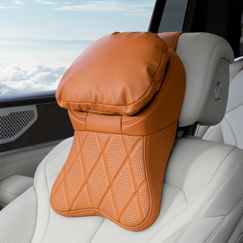 Aero Car Headrest | Ergonomic PU Leather Support - Hartwella