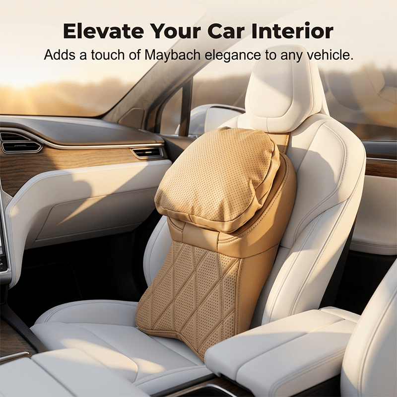 Aero Car Headrest | Ergonomic PU Leather Support - Hartwella