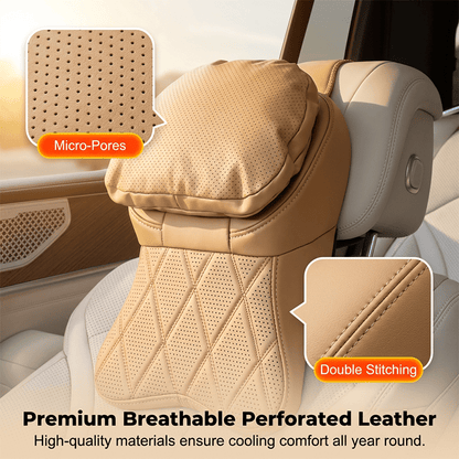 Aero Car Headrest | Ergonomic PU Leather Support - Hartwella