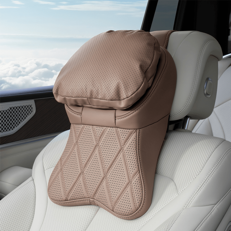 Aero Car Headrest | Ergonomic PU Leather Support - Hartwella
