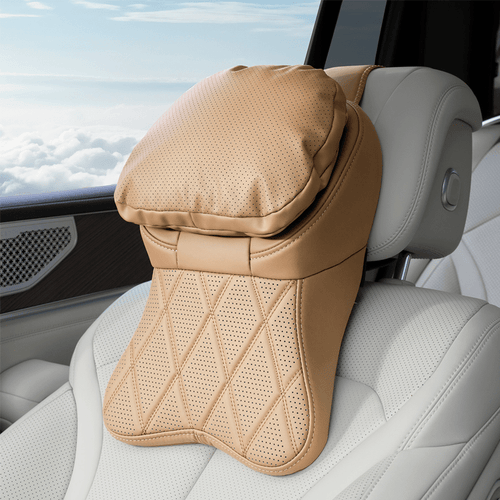 Aero Car Headrest | Ergonomic PU Leather Support - Hartwella