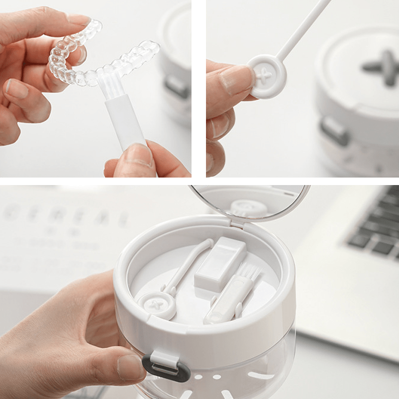 Aero Dental Retainer Case | All-in-One Storage, Leak-Proof Design - Hartwella