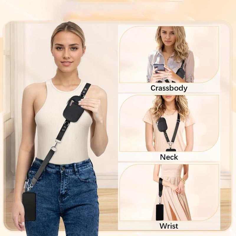 Aero Phone Lanyard | Adjustable Crossbody Strap with Mini Wallet - Hartwella