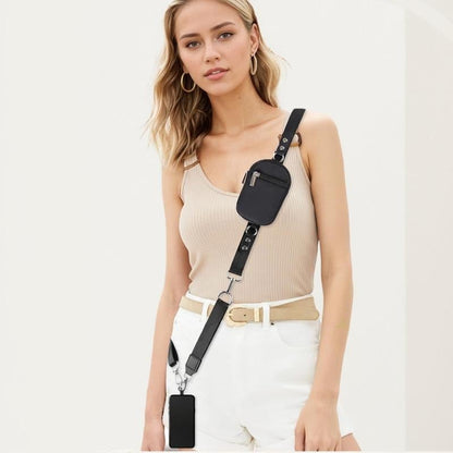 Aero Phone Lanyard | Adjustable Crossbody Strap with Mini Wallet - Hartwella