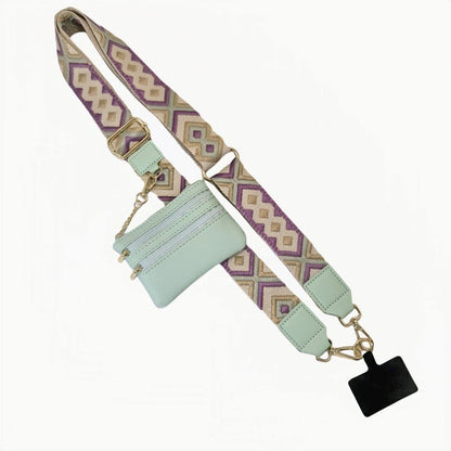 Aero Phone Lanyard | Adjustable Crossbody Strap with Mini Wallet - Hartwella