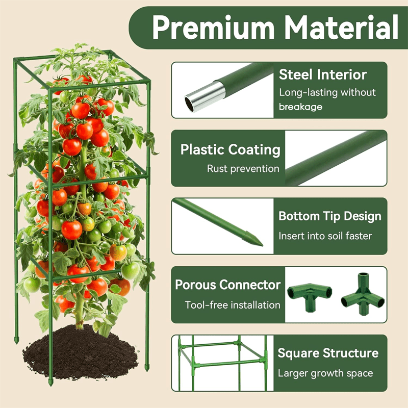 Aero Plant Support | Adjustable Tomato Cages and Cucumber Trellis - Hartwella