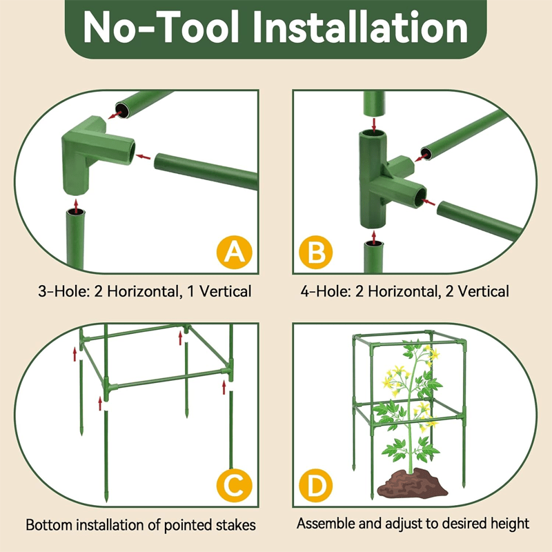 Aero Plant Support | Adjustable Tomato Cages and Cucumber Trellis - Hartwella