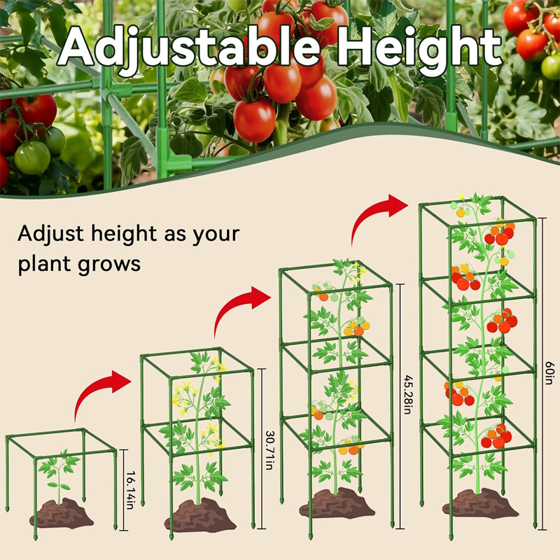 Aero Plant Support | Adjustable Tomato Cages and Cucumber Trellis - Hartwella