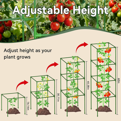 Aero Plant Support | Adjustable Tomato Cages and Cucumber Trellis - Hartwella