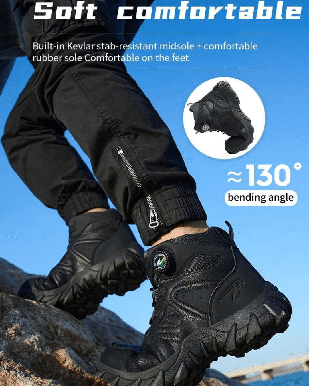 Aero Safety Boots | Steel Toe Work Boots, Waterproof, Anti - Slip - Hartwella
