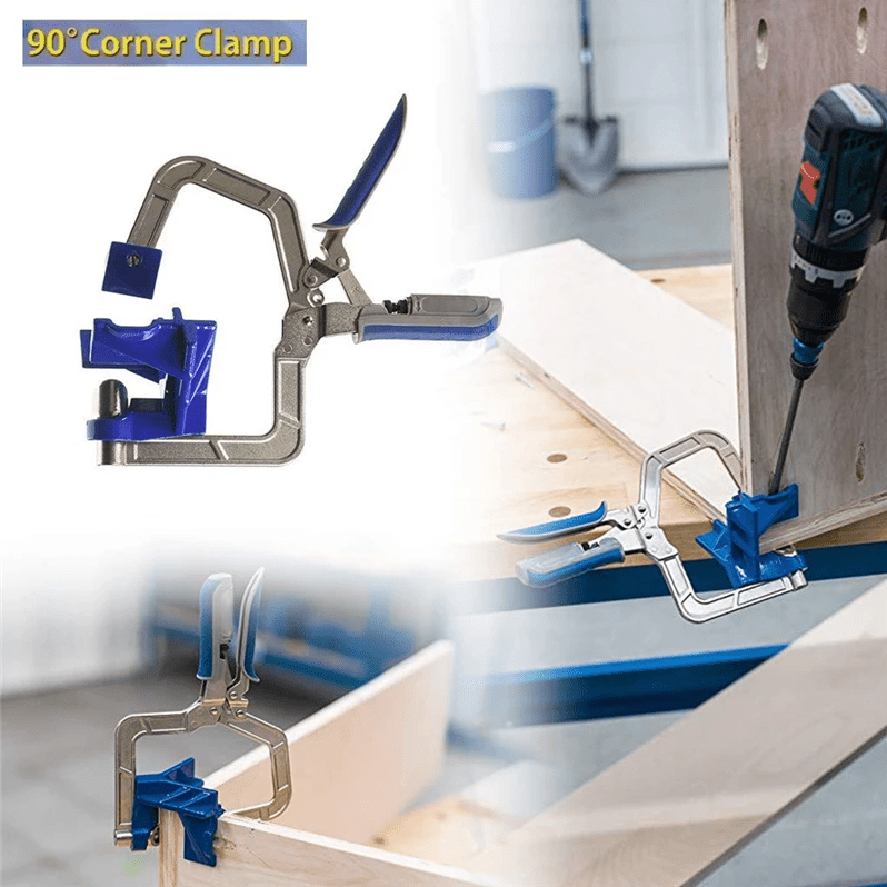 Aero Woodworking Clamp | 90° Angle, Auto - Adjust for Corners - Hartwella