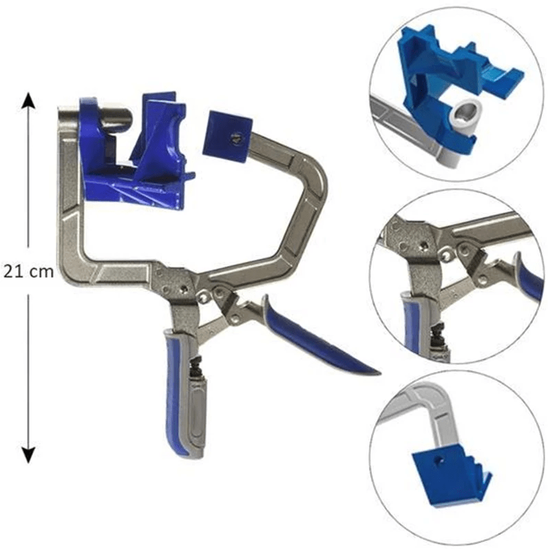 Aero Woodworking Clamp | 90° Angle, Auto - Adjust for Corners - Hartwella
