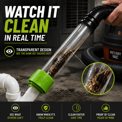 AeroClean AC Drain Line Cleaning Tool | Universal Fit, Transparent Design - Hartwella