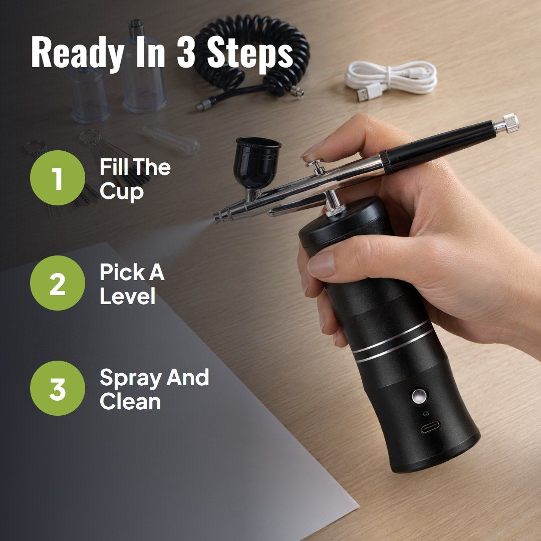 Aerolo™ Electric Airbrush Kit With Compressor