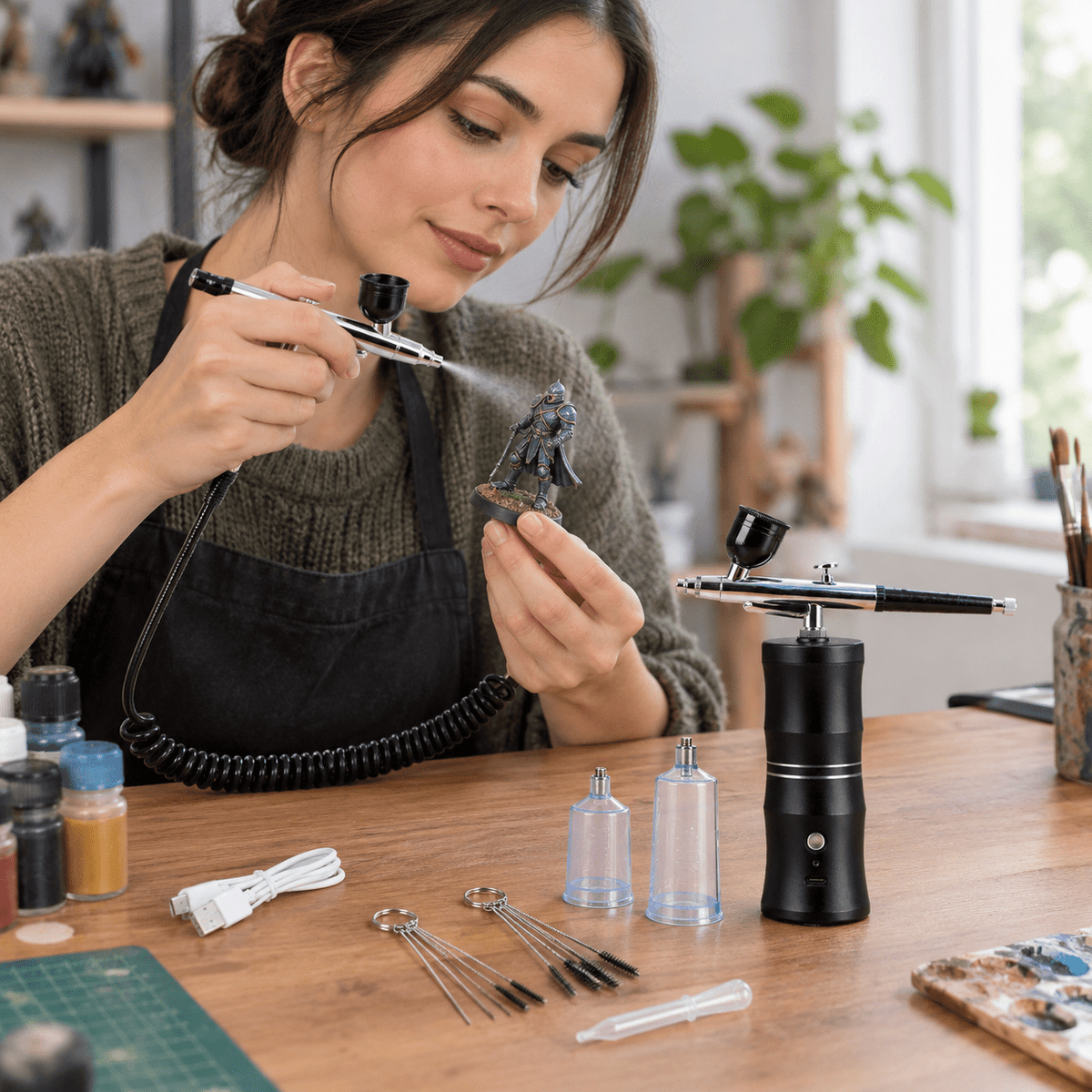 Aerolo™ Electric Airbrush Kit With Compressor