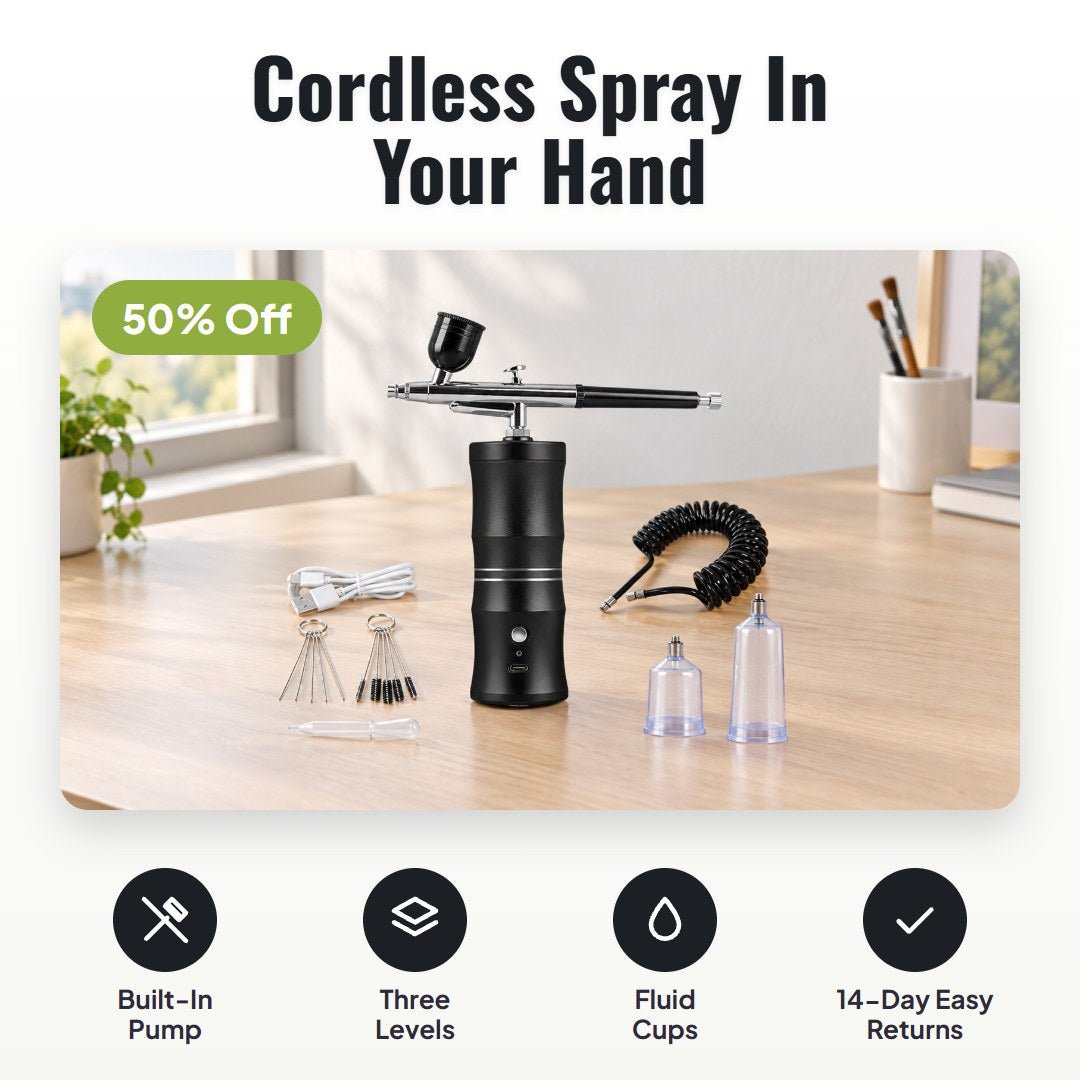 Aerolo™ Electric Airbrush Kit With Compressor