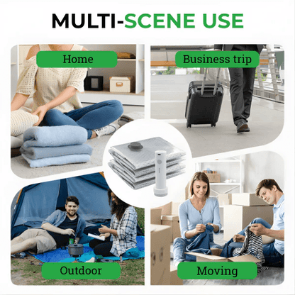 AeroShift Pro Vacuum Storage Bags | Durable, Cordless Electric Pump, Space Saver - Hartwella