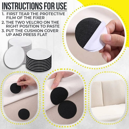 Alera Antiskid Pad Set | Durable Velcro Adhesive for Sofa Cushions - Hartwella