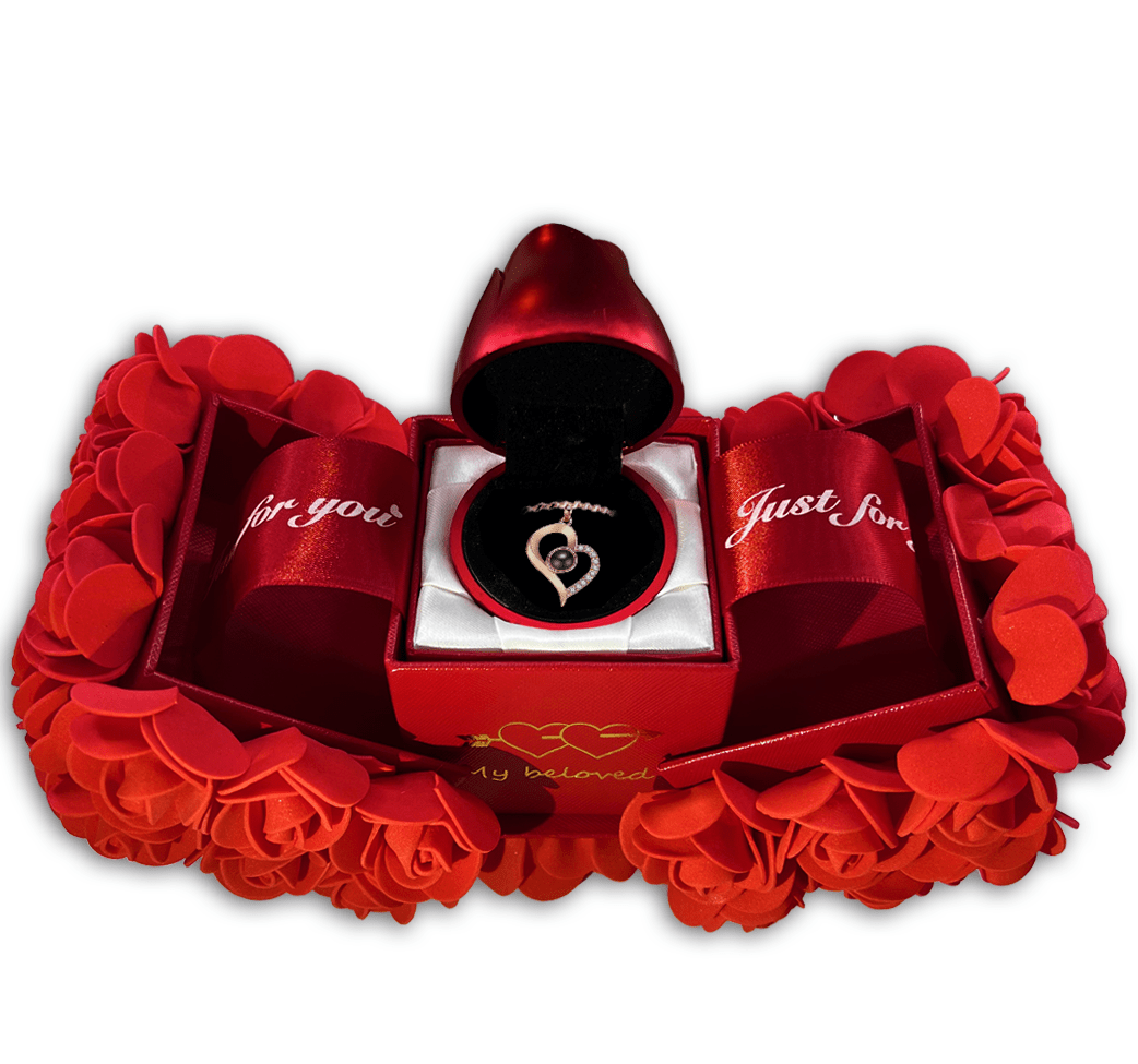 Amora Pendant Rose | Nano-Micro Engraving, Elegant Gift - Hartwella
