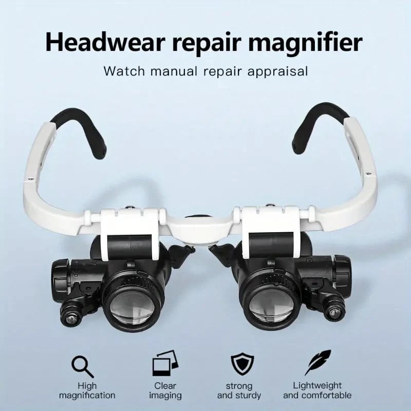 Apex Head Magnifier | Adjustable with LED Light, 3X Zoom - Hartwella