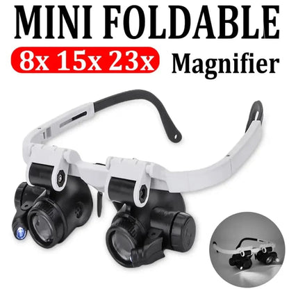 Apex Head Magnifier | Adjustable with LED Light, 3X Zoom - Hartwella