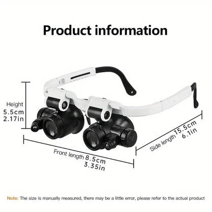 Apex Head Magnifier | Adjustable with LED Light, 3X Zoom - Hartwella