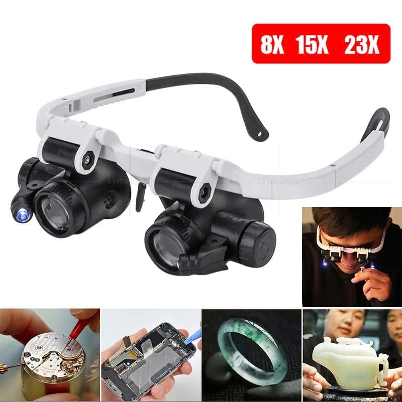 Apex Head Magnifier | Adjustable with LED Light, 3X Zoom - Hartwella