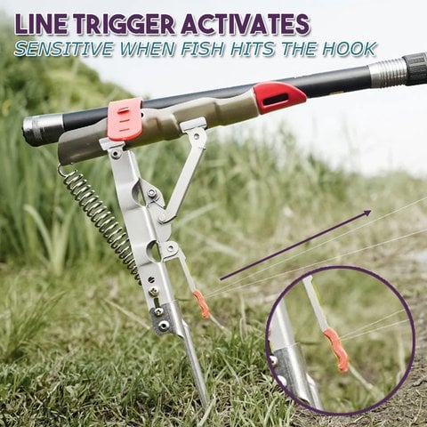 Aqua Automatic Fishing Rod Holder | High - Impact Stainless Steel, User - Friendly Design - Hartwella