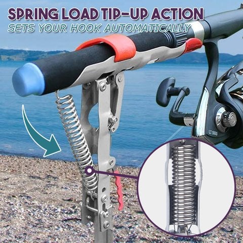 Aqua Automatic Fishing Rod Holder | High - Impact Stainless Steel, User - Friendly Design - Hartwella