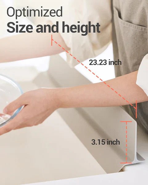 AquaGuard Splash Barrier | Premium Silicone, 49cm Coverage - Hartwella
