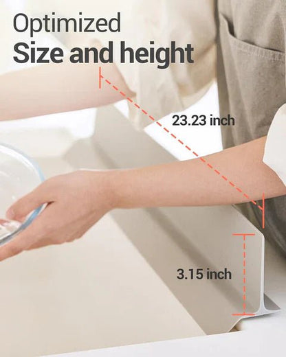 AquaGuard Splash Barrier | Premium Silicone, 49cm Coverage - Hartwella
