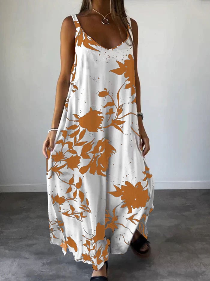 Aurelia Womens Dress | Floral Print, Backless, Polyester Summer Dress - Hartwella